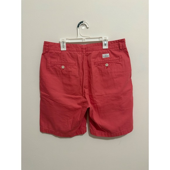 Vineyard Vines Mens 33 Breaker Shorts Coral Pink Flat Front Chino Cotton Twill - Picture 2 of 3